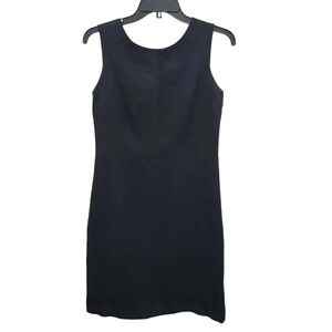 Tommy Bahama Women's Black 100% Silk Embroidered Pineapple Sleeveless Dress Sz 4